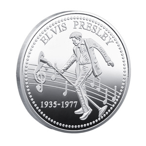 Moneta Commemorativa in Metallo a Tema Elvis Presley, Il Re del Rock 'n' Roll, con Incisione su Entrambi i Lati, da Collezione per Fan - Product Image 6