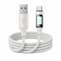 Kabel USB ke Type-C dengan Layar LED, Pengisian Cepat 60W, Sinkronisasi Data, dan Tampilan Daya Digital untuk Ponsel Android