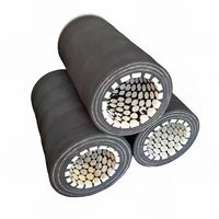 Tuyau en caoutchouc renforcé à tresse de fil d'acier haute résistance, doublé de céramique d'alumine à 95 %, pour injection de charbon et désulfuration en centrale électrique