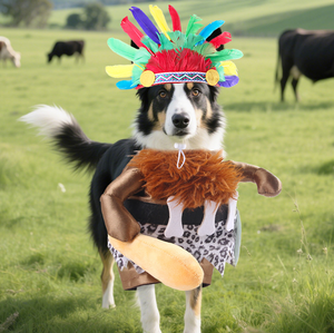 Nouveau costume pour animaux de compagnie - Tenue de chef indien pour chats et chiens, vêtements de cosplay pour animaux de compagnie pour Halloween - Product Image 4