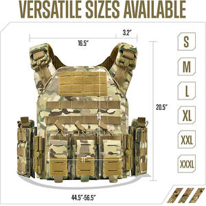 Gilet lesté tactique à dégagement rapide pour hommes, doublure en polyester imperméable 1000D pour l'entraînement en plein air, la chasse et le gaming - Product Image 5