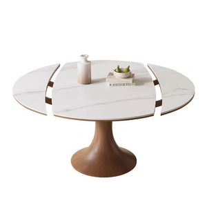 <b>Dining</b> <b>Table</b> And <b>Chair</b> Set 6 Piece Round Marble Top Space Saving For <b>Dining</b> Room - Product Image 5