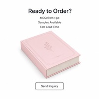 Boîte cadeau cosmétique personnalisée en forme de livre, rose pâle mat, pour gloss à lèvres, vente en gros, directement de l'usine, approvisionnement en vrac pour la vente au détail et les cadeaux