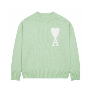 <span class=keywords><strong>Maglione</strong></span> Pullover <span class=keywords><strong>Ami</strong></span> per Uomo Lavorato a Maglia con Motivo 'Lettera d'Amore' Stile Streetwear con Logo Frontale Popolare tra le Coppie - Product Image 3
