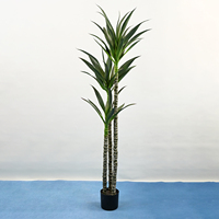 Plante artificielle en sisal en gros, 160 cm, décorative, en plastique, idéale pour l'aménagement intérieur (salon) et extérieur (paysage)