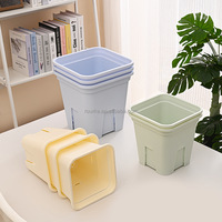 Pot carré simple pour plantes succulentes, 16-27 cm, en plastique coloré respirant, pour le contrôle des racines