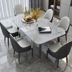Ensemble <span class=keywords><strong>de</strong></span> <span class=keywords><strong>table</strong></span> et <span class=keywords><strong>de</strong></span> chaises <span class=keywords><strong>de</strong></span> salle à manger <span class=keywords><strong>avec</strong></span> plateau en marbre et structure en métal dépliable - Product Image 1