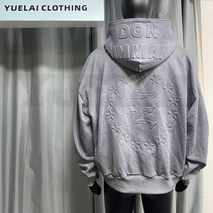 เสื้อฮู้ดดี้ผู้ชายไซส์ใหญ่สั่งทำพิเศษ ปักโลโก้แบบนูน  ผ้าหนานุ่ม สไตล์วินเทจ ลุคสตรีทแวร์ สำหรับฤดูหนาว - Product Image 4