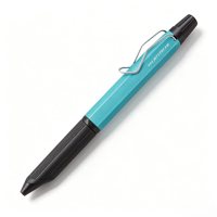 Stylo bille rotatif trois couleurs UNI Jetstream SXE3-2503-28 0,28 mm avec grip en aluminium et clip en acier inoxydable, rechargeable, pour l'école