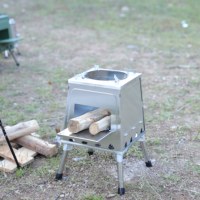 Poêle à bois pliable Luling T220 en acier inoxydable, poêle de camping portable pour la cuisson en plein air, gril à bois pour 1-2 personnes