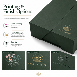 Caja de Cartón para Sushi de Primera Calidad, Preensamblada con Materiales Reciclados, Elegante y Lujosa para Catering VIP, Empaque para Regalos - Product Image 5