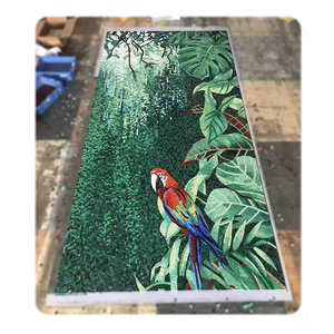 Bãi biển lấy cảm hứng từ thủy tinh Gạch <span class=keywords><strong>Mosaic</strong></span> cho ven biển trang trí mộc mạc kính màu nghệ thuật cho cabin trang trí nội thất - Product Image 1