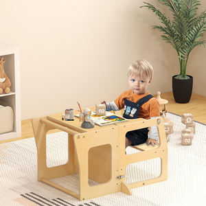 Torre de Aprendizaje de Cocina 3 en 1 Montessori, Taburete de Cocina para Niños <span class=keywords><strong>con</strong></span> Pizarra para Encimera de Baño - Product Image 5