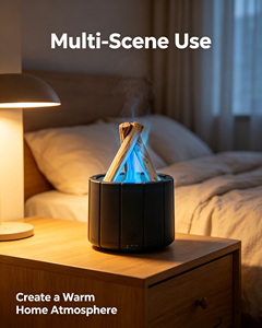 Diffuseur d'arômes Flamme de Feu de Camp, Humidificateur Ultrasonique à Brume Froide, Effet de Lumière de Feu Réaliste, Machine à Parfum aux Huiles Essentielles - Product Image 3