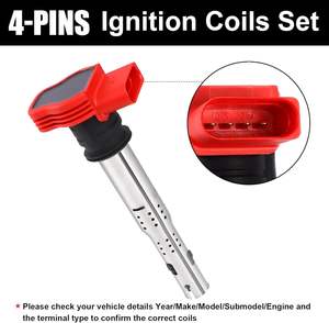 2008-2016大众CC，适用于GTI奥迪A4 A6兼容06E905115E 06E905115F 2.0T点火线圈新条件1pcs Co - Product Image 4