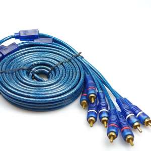 to 4RCA male-to-male gold-plated PVC sheathed RCA cable, suitable for HDTV <b>amplifiers</b> and <b>car</b> speakers - Product Image 1