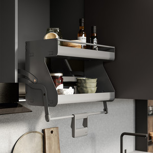 Ensemble d'armoires de cuisine modernes Song Design, portes en MDF, finition brun foncé, design compact, garantie 5 ans pour usage commercial - Product Image 5
