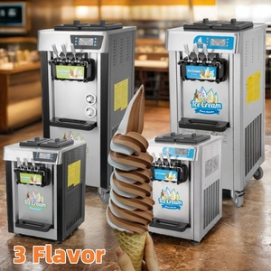 Trung quốc công nghiệp lớn Countertop 2 + 1 3 hương vị vòi phun mềm phục vụ máy làm kem và nguồn cung cấp Ice + Kem + Máy các nhà sản xuất - Product Image 1