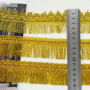 Accessoire de vêtement DIY, Franges à pampilles perlées, Garniture décorative pour robe de costume et chapeau, Garniture ethnique pour rideaux, Textile de couture, Galons de dentelle dorés - Product Image 3