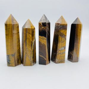 หินไทเกอร์อายธรรมชาติคุณภาพสูง รูปทรงหอคอย ขัดเงา ใช้ตกแต่งบ้าน - Product Image 3