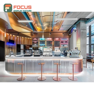 Exhibidor de Café Premium, Estante de Exhibición de Productos para Minoristas, Exhibidor de Productos para Cafetería de Madera Natural - Product Image 2