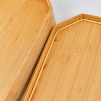 Boîte en bambou tressé octogonale, plateau décoratif pour cuisine, bureau, salon, nouveau style chinois, couvercle, rangement durable, moderne, flexible