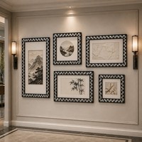 Panneau mural PS, panneau mural à lattes moderne, panneau décoratif d'intérieur pour projets commerciaux