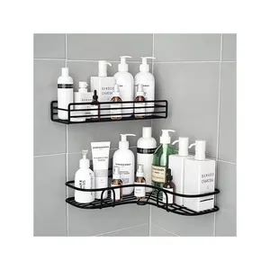 K&B Hanging Shower Rack Bathroom Corner Shelve Shelf Kitchen Shelves Brackets Easy to install Convenient Storage Rack Basket