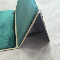 Coussin de chaise pliant CCY en velours gaufré portable avec dossier, idéal pour le camping et les pique-niques en extérieur