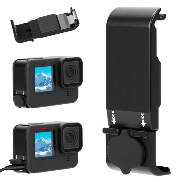 Go Pro GP9/13  Battery Cover Door for Protective Case Charger Type-C Charging Mount