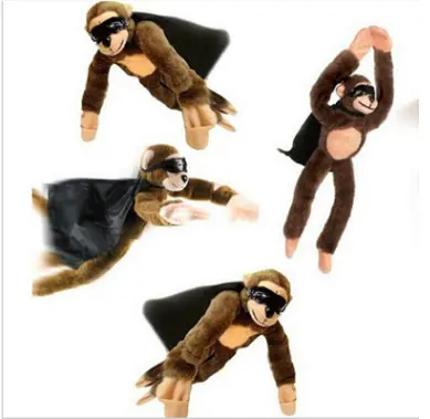 Manufacturer Custom logo monkey screaming flying slingshot plush toy/promotion logo printing monkey fly toy with sound
