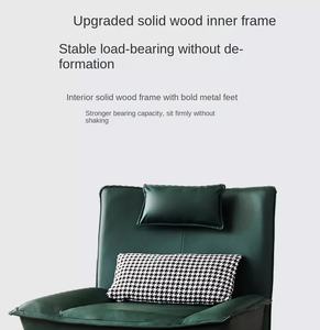 Dual-Use Small-Sized Modern L-Shape Sofa <strong>Bed</strong> Pull-Out Folding Single <strong>Bed</strong> for Living Room Apartment Hotel Artificial Leather - Product Image 2