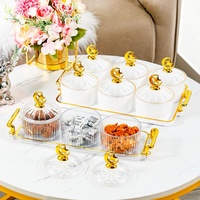 Plateau à fruits secs de luxe haut de gamme 2025 en PS pour salon, table basse, fête, rangement de noix et plateau de présentation de snacks