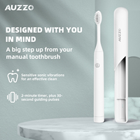 Brosse à dents électrique sonique portable de haute qualité personnalisée avec blanchiment des dents, fonctionne sur piles, poils doux pour adultes
