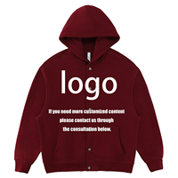 Cardigan en molleton doublé avec boutons, veste de baseball, logo personnalisé, streetwear, sweat à capuche design, essentiels pour femmes, sweats à capuche personnalisés pour hommes, unisexe