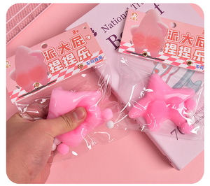 Jouet à presser étoile rose, gros fessier à pincer, anti-stress pour le bureau, vente en gros, unisexe, fabricant de jouets - Product Image 5