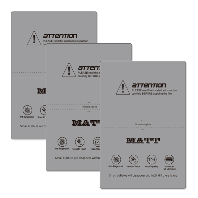 ODM /OEM 2A Self Repair Hydrogel Film Matte TPH Screen Protector 0.13*200x300mm Anti Fingerprint Soft for All Mobile Phones