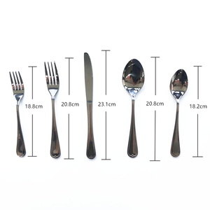 Offre Spéciale bon marché métal acier inoxydable couteau fourchette cuillère argent Restaurant couverts mariage ensemble - Product Image 2