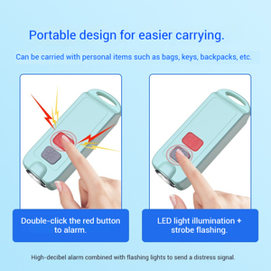 Porte-clés LED anti-chute Alarme d'autodéfense personnelle Alarme de sécurité personnelle rechargeable Safesound pour femmes - Product Image 3