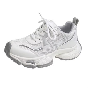 Breathable Mesh Upper Thick-Soled EVA Midsole Lace-Up Running Dad Shoes 2025 Summer New <b>Height</b>-<b>Increasing</b> Casual Versatile - Product Image 6