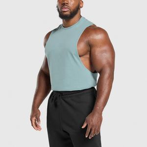 Custom High Quality pink Workout tank Top Ribbed Neck Singlet <b>Mens</b> O-neck Collar Loose tank Tops <b>Gym</b> <b>Vest</b> for <b>Men</b> - Product Image 6