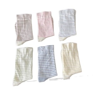 Japanese Style Striped Crew <b>Socks</b> Women Thin Mid Calf Cotton Odor Resistant Summer <b>Long</b> <b>Socks</b> Casual Daily Wear - Product Image 4