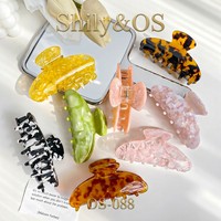 Shily&OS Venta al por mayor de pinzas de pelo grandes de acetato, estilo coreano, a la moda, extragrandes, para mujer, soporte clásico para moños, al por mayor