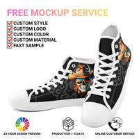 Chaussures en toile montantes personnalisées avec logo imprimé sur demande, OEM ODM, baskets décontractées avec nom d'équipe personnalisé FN024-26025033-12