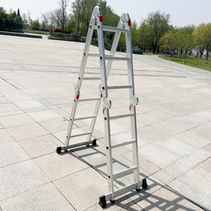 Échelle pliante multifonctionnelle / polyvalente en aluminium 4x2 4x3 4x4 4x5 4x6 Marche 3m 4m <span class=keywords><strong>5m</strong></span> 6m 7m Échelle multifonctionnelle - Product Image 2