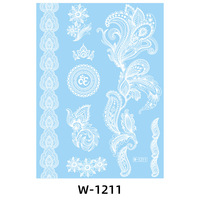 Beauté Design blanc arabe henné corps tatouage autocollant dentelle blanc mariage henné tatouage autocollant