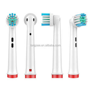 EB17-X Lot de <span class=keywords><strong>4</strong></span> Têtes de Rechange Souples en Nylon pour Brosse à Dents Électrique, Pliables, Alimentées par Piles, pour Usage Domestique et Dentistes - Product Image 1