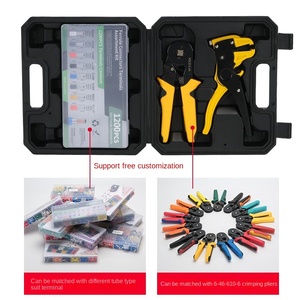 Casquillos de tubo de fábrica, crimpadora de terminales, Kit de herramientas de prensado de alambre de trinquete autoajustable, alicates de crimpadora para manguito aislante - Product Image 4