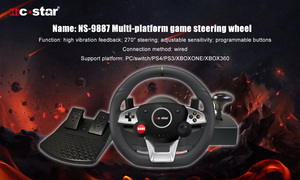Volante <span class=keywords><strong>de</strong></span> Juego con Motor <span class=keywords><strong>de</strong></span> Vibración 7 en 1, Botones Programables, Conexión por Cable, Rotación <span class=keywords><strong>de</strong></span> 270°, <span class=keywords><strong>Venta</strong></span> Directa <span class=keywords><strong>de</strong></span> Fábrica - Product Image 3
