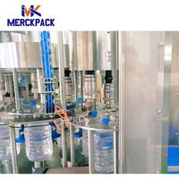 Machine de remplissage et de bouchage automatique rotative électrique PLC pour bouteilles d'eau PET/verre de 5L